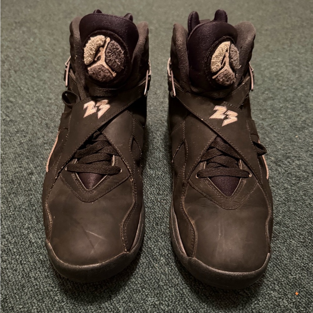 Jordan 8 Chrome Black High-Top Sneakers